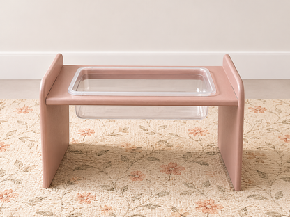Mini Single Sensory Table handcrafted wooden sensory play table - WhimsyBloom